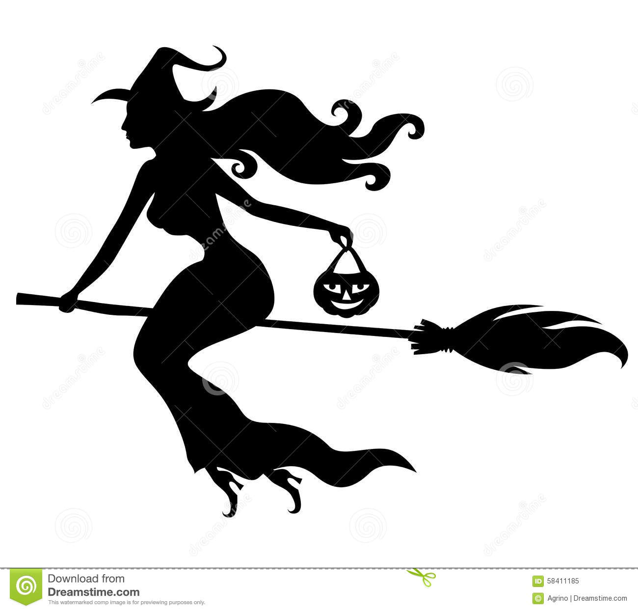 Witches Broom Silhouette Clipart Free Cliparts Download Images On