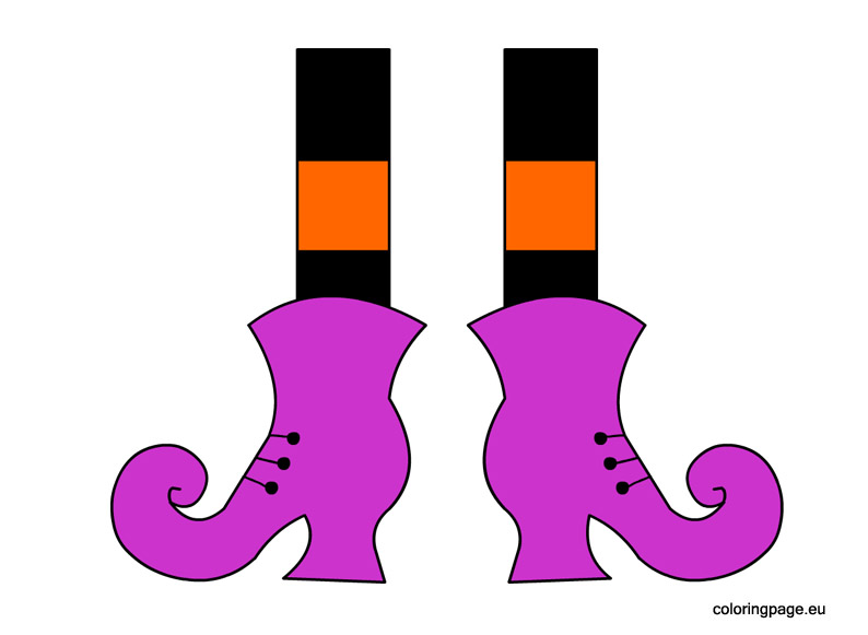 Witch Shoe Clipart.