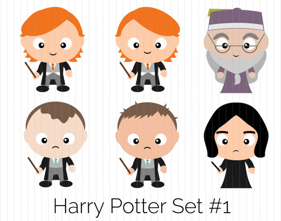 Harry Potter Clipart Fred Weasley George by CozyBearStudio.