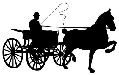 Horse and carriage clipart.