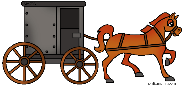 Horse wagon clipart.