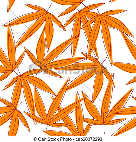 EPS Vectors of Seamless background with orange withered leaves.