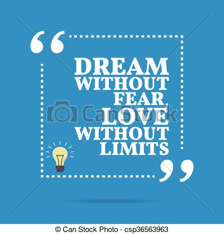 Clip Art Vector of Inspirational motivational quote. Dream without.