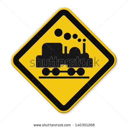 Level Crossing Without Barrier Or Gate Ahead Stock Photos, Images.