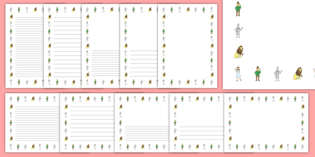 Wizard of Oz Page Borders.