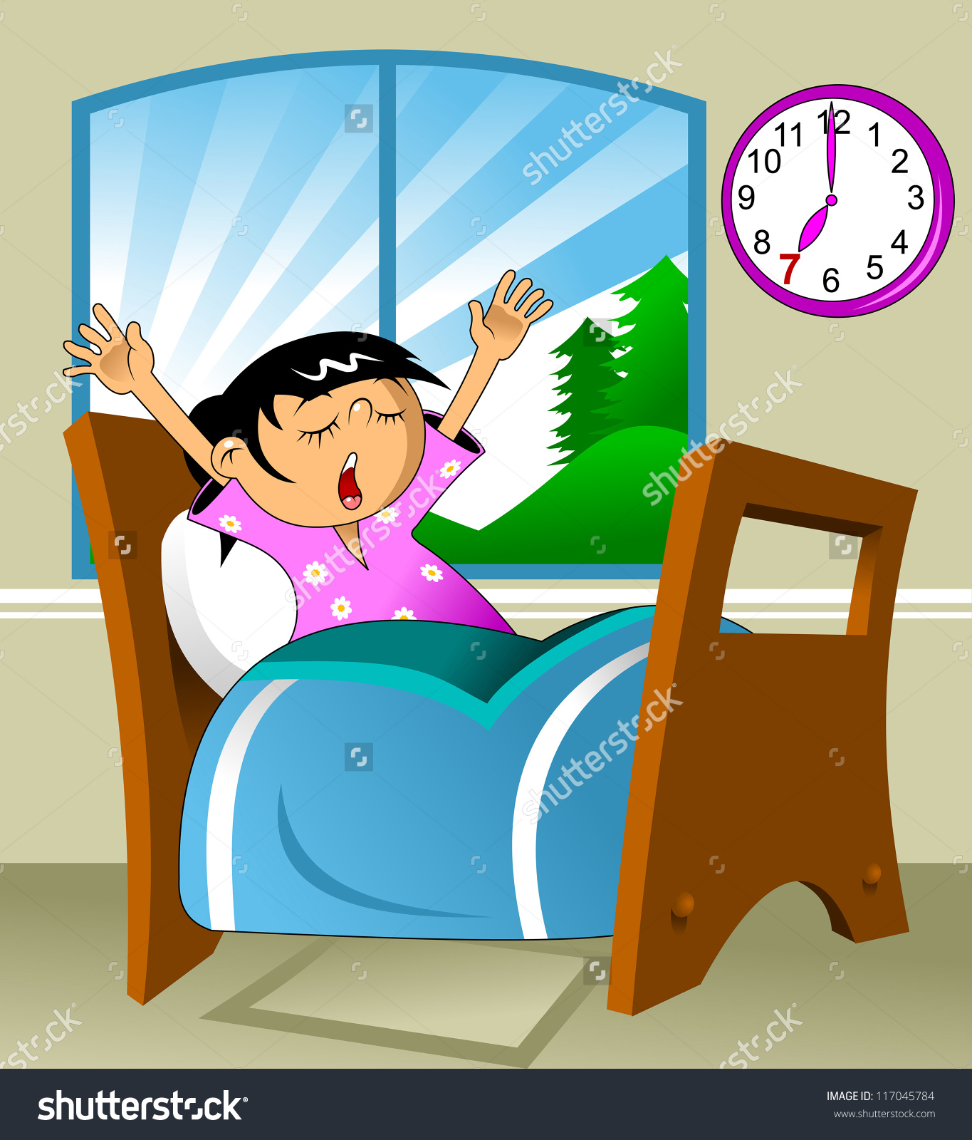 Just woke up clipart.