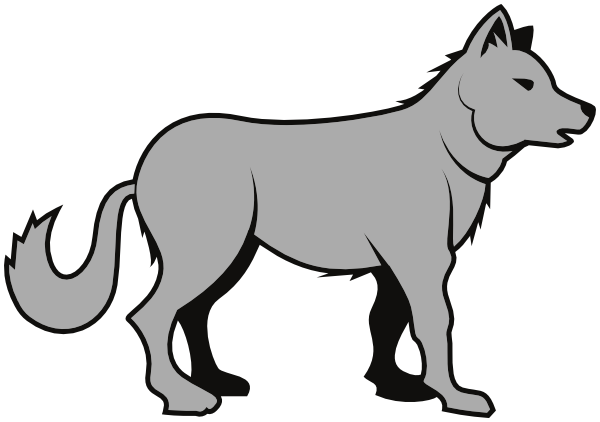 Gray wolf Clip art.