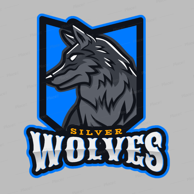 Gaming Logo Maker Featuring a Silver Wolf Graphic 2680o.