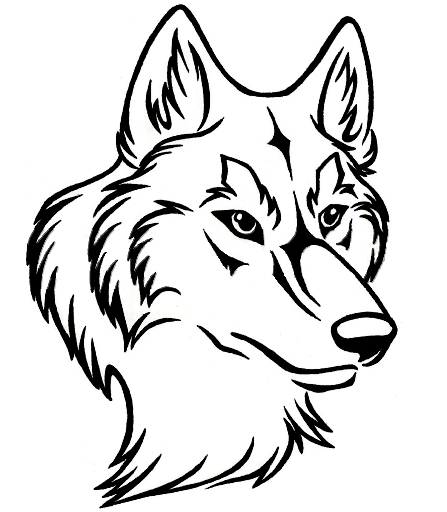 526 Wolf Head free clipart.