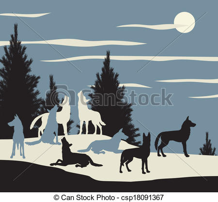 Wolf pack Illustrations and Clipart. 146 Wolf pack royalty free.