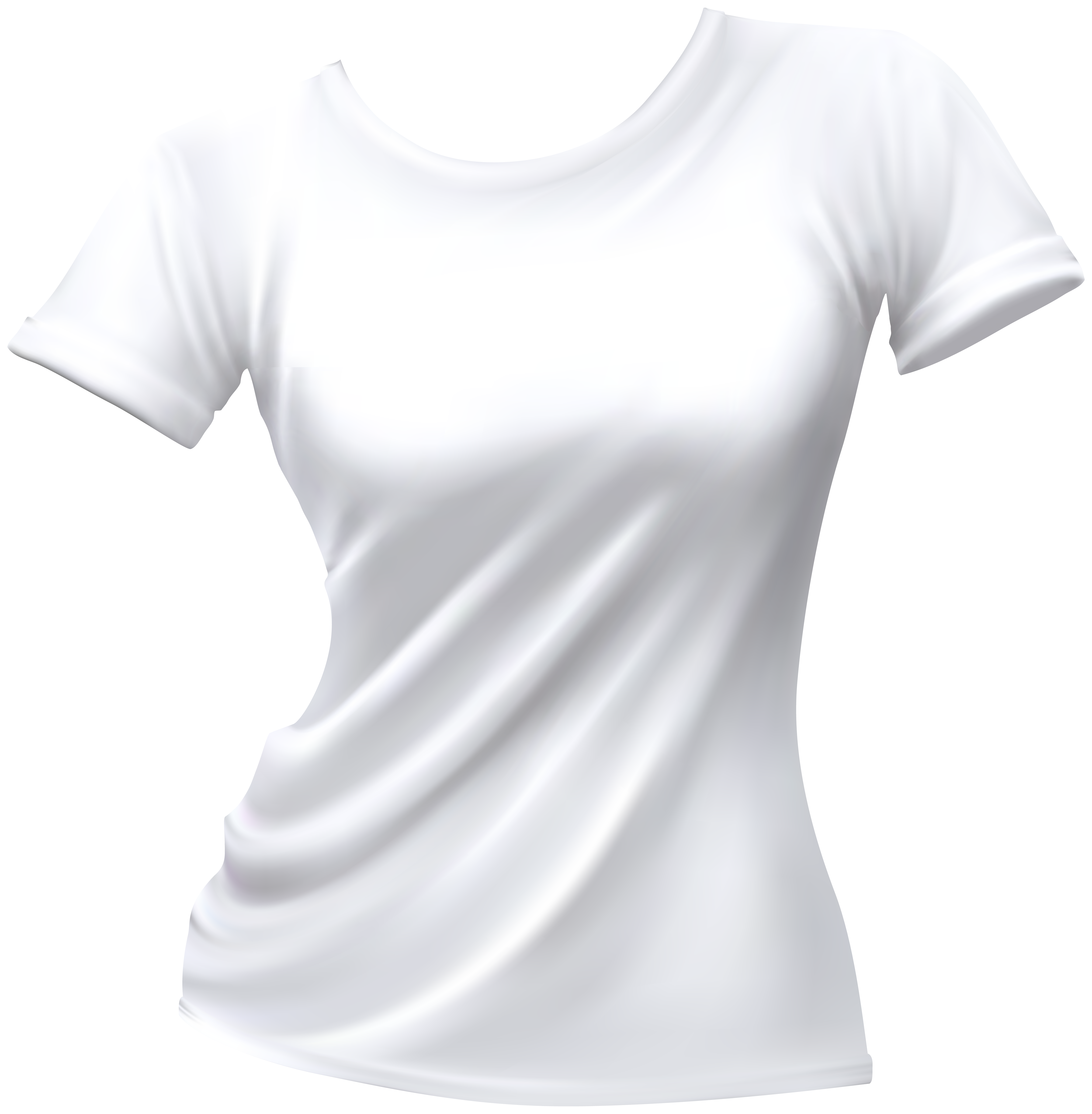 Female T shirt White PNG Clip Art.