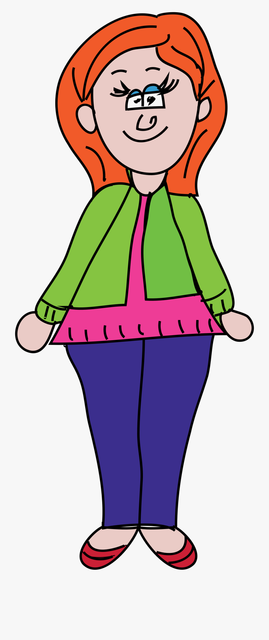 Girl Standing Clipart Woman Png.