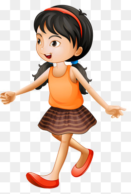 Walking Girl Clipart Png.