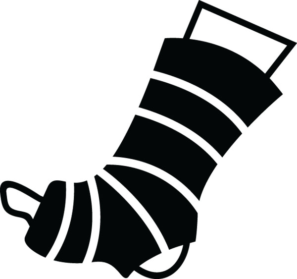 Leg In Cast Clipart.