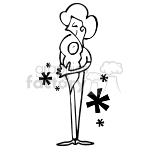 woman holding baby art clipart. Royalty.