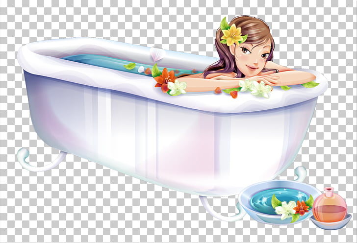 Bathtub Drawing, Girls bathing, woman in bathtub.