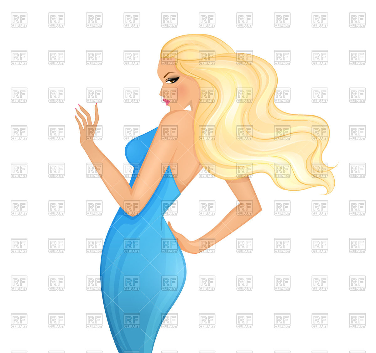 Woman In Blue Dress Clipart 20 Free Cliparts Download Images On