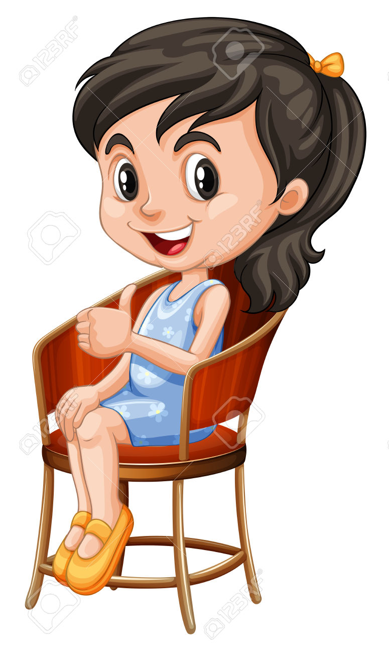 Woman In Chair Clipart.