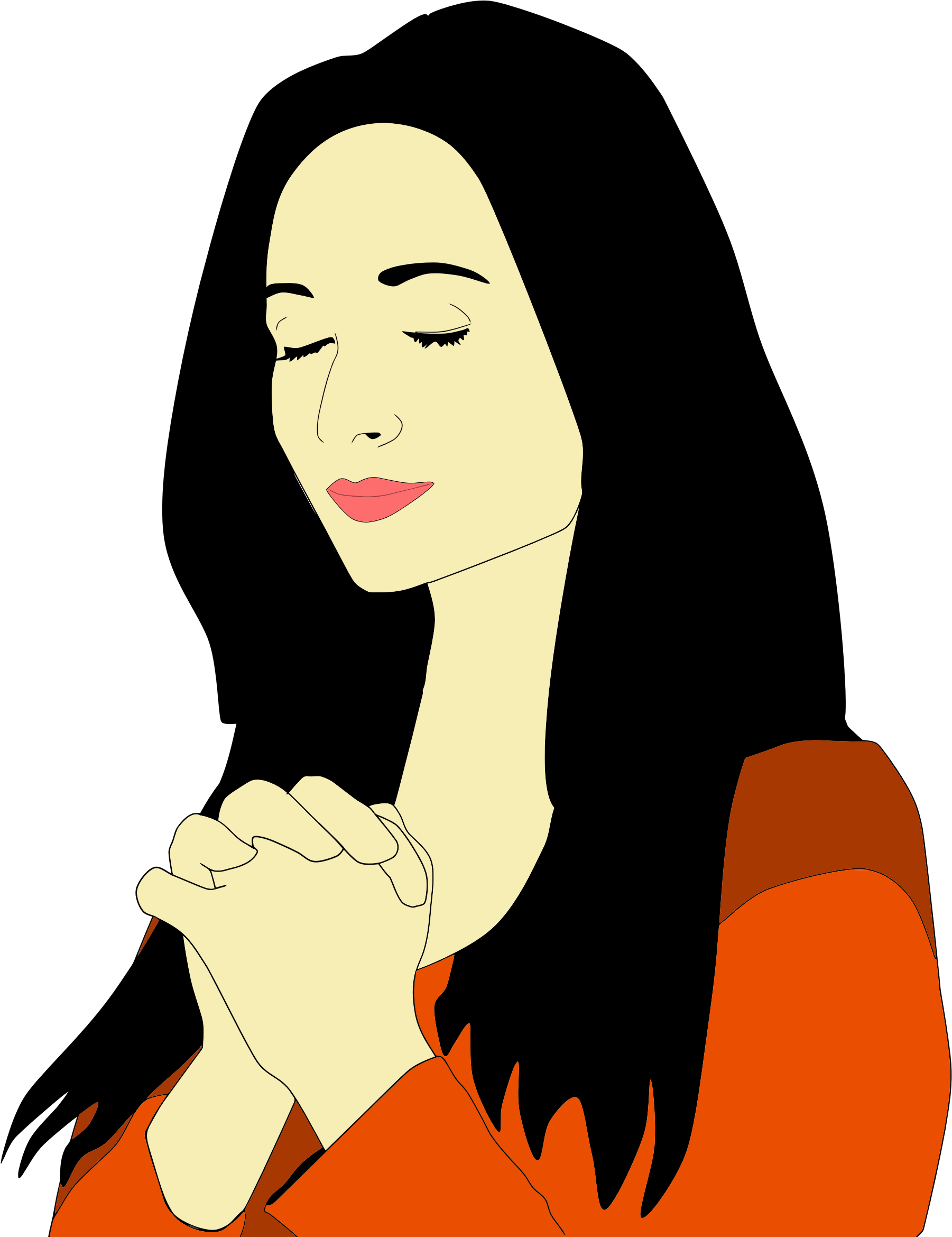 A Person Praying Clipart.