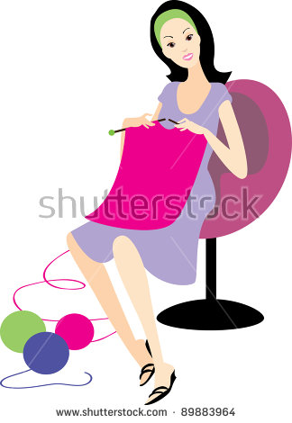 Woman Knitting Stock Vectors, Images & Vector Art.