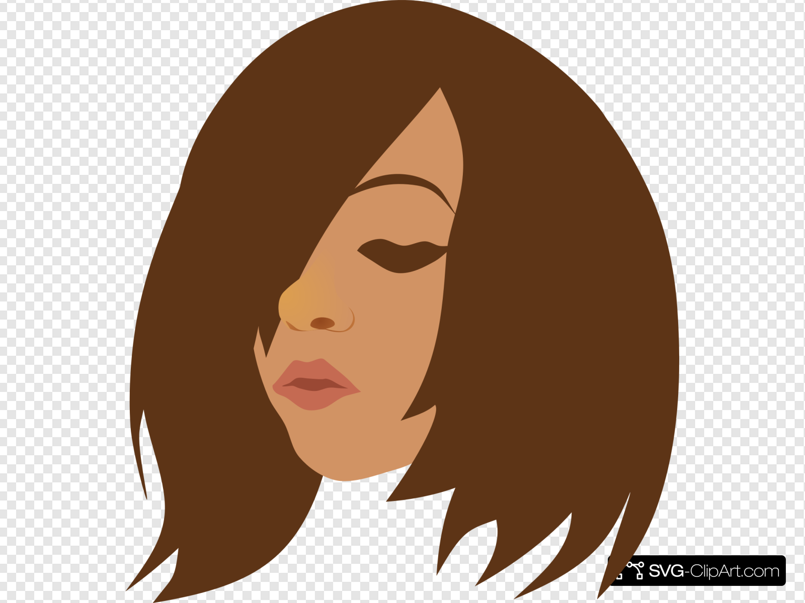 Woman Looking Down Clip art, Icon and SVG.