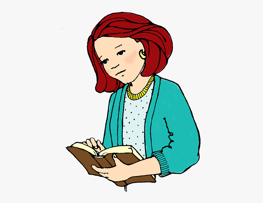 Review Clipart Person Reading Book.