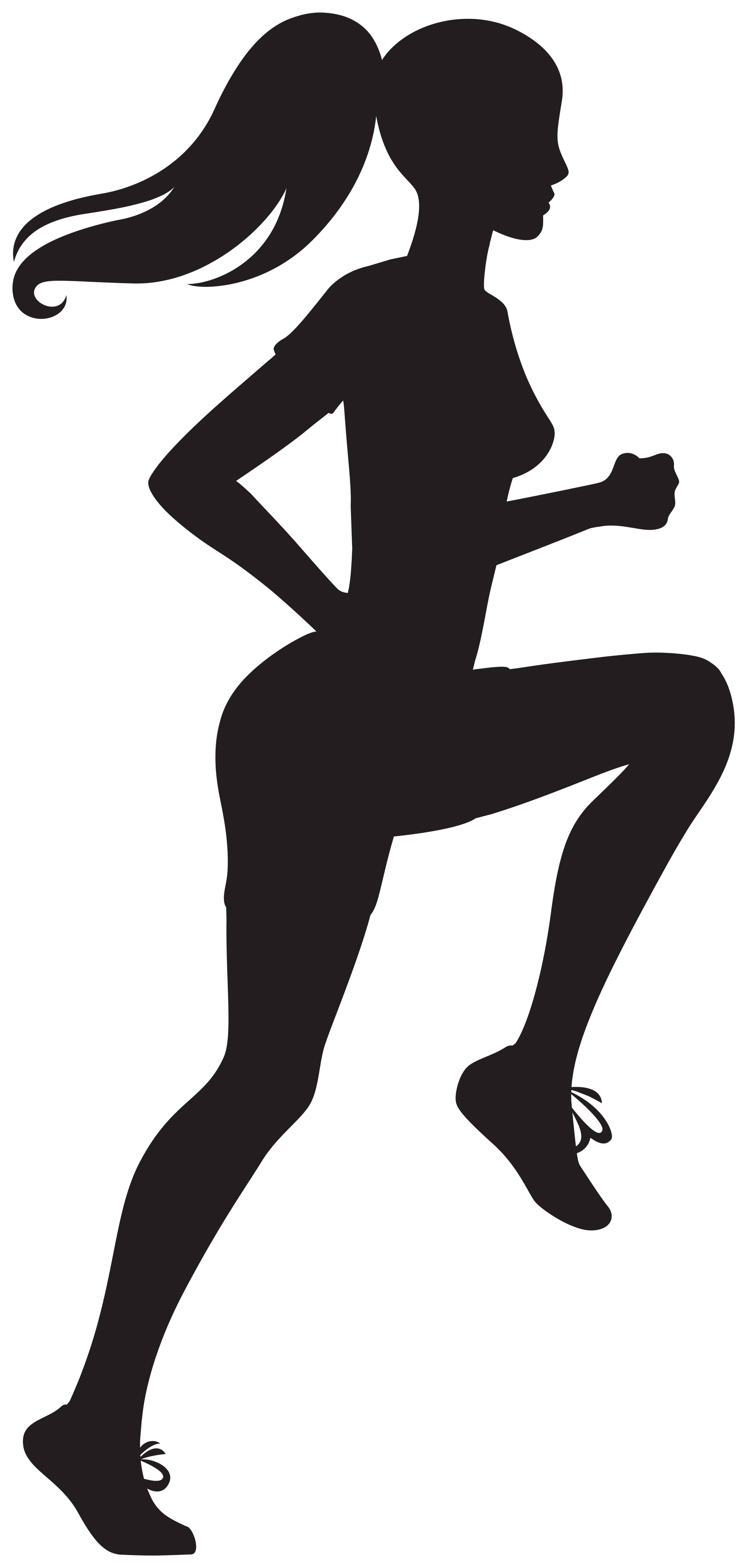 Woman Running Silhouette Clip Art 10 Free Cliparts Download Images On