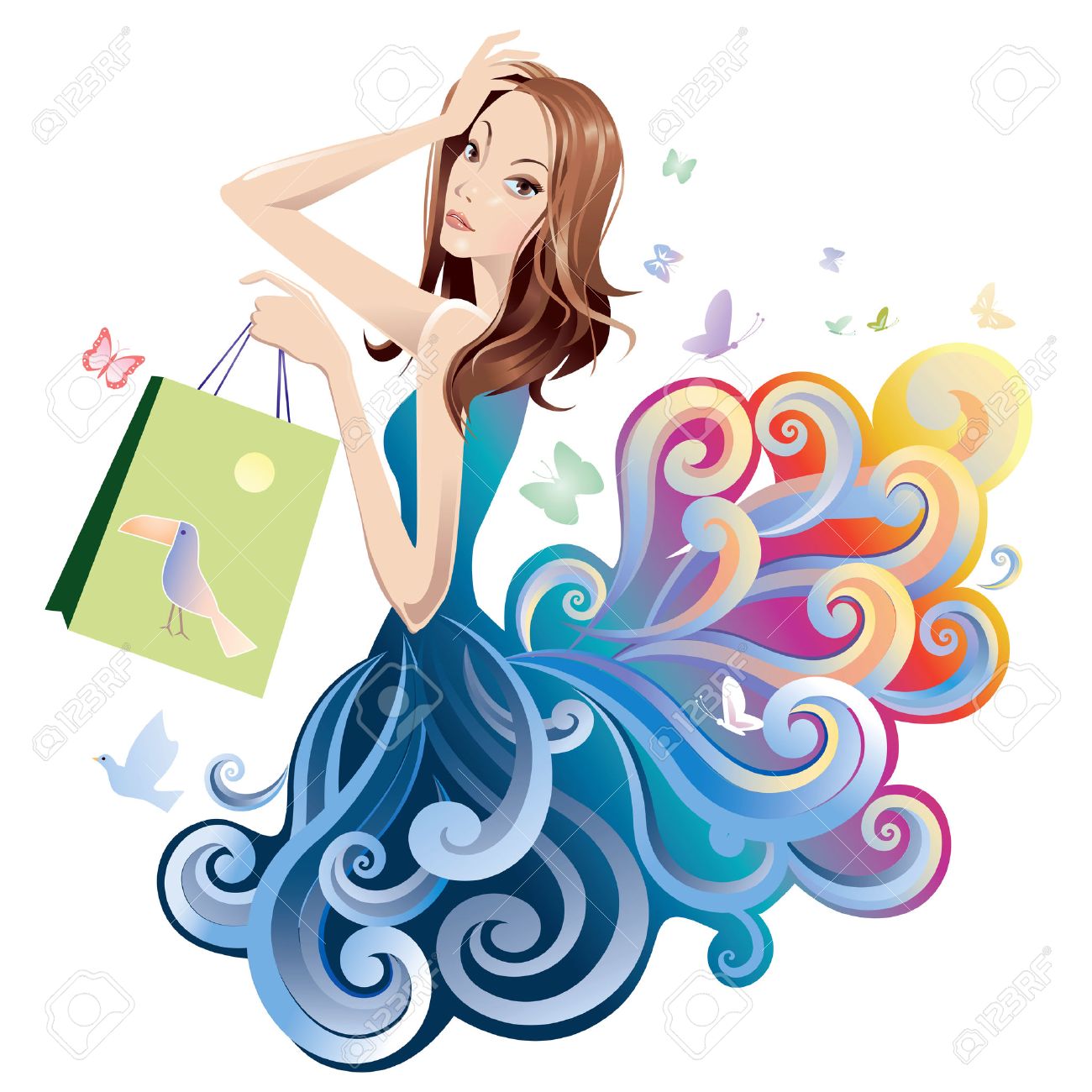 Woman shopping clipart 5 » Clipart Station.