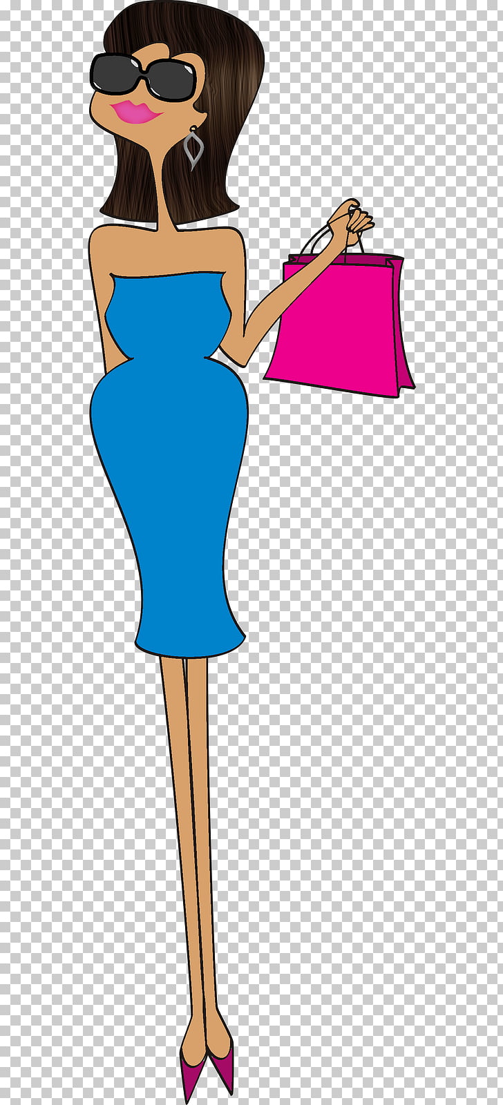 Woman , shopping spree PNG clipart.