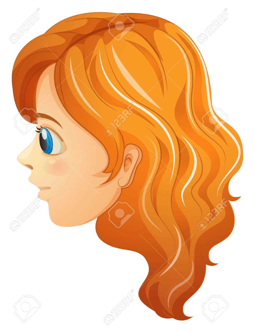 Side View Woman Clipart.