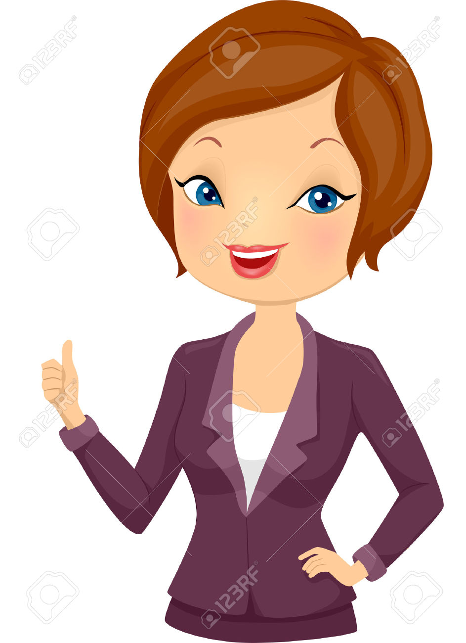 Girl Thumbs Up Clipart.