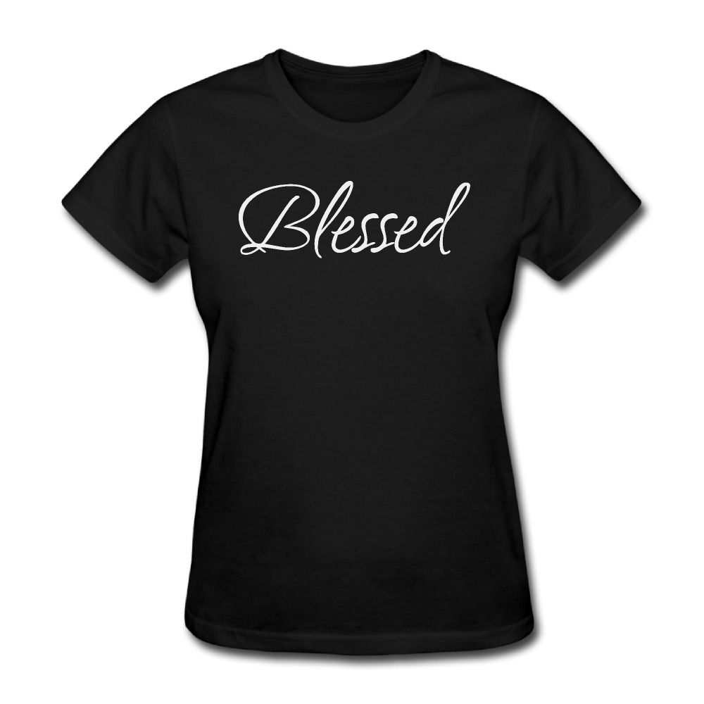 Click to Buy << Womens Clip Art Blessed Funny short sleeve T.