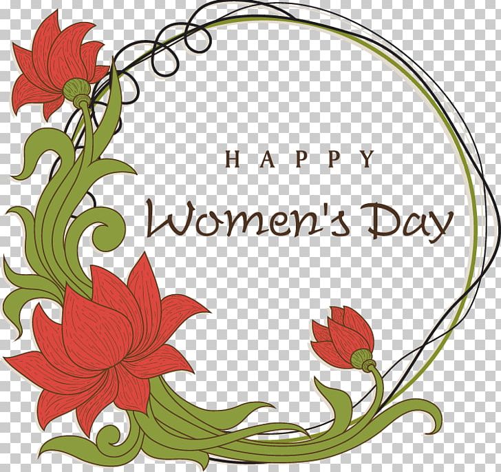 International Womens Day Wish Greeting Card Happiness PNG.