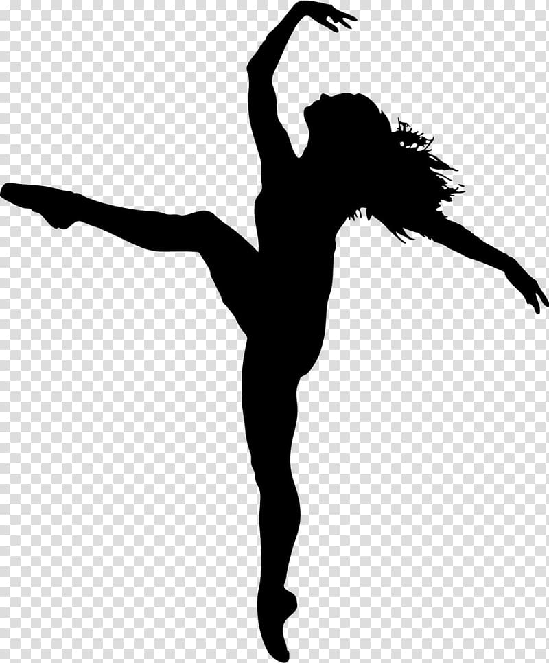 Woman silhouette, Jazz dance Silhouette Ballet Dancer.