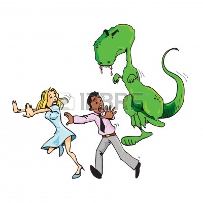 Man And Woman Running Clipart.