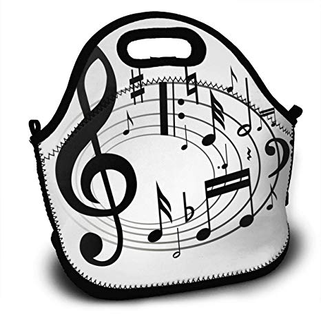 Amazon.com: Music Notes Clipart Lunch Bag Womens Insulated.