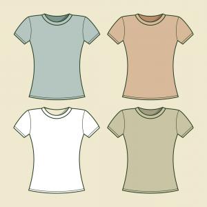Stock Illustration Blank Women S T Shirt Singlet Vector.