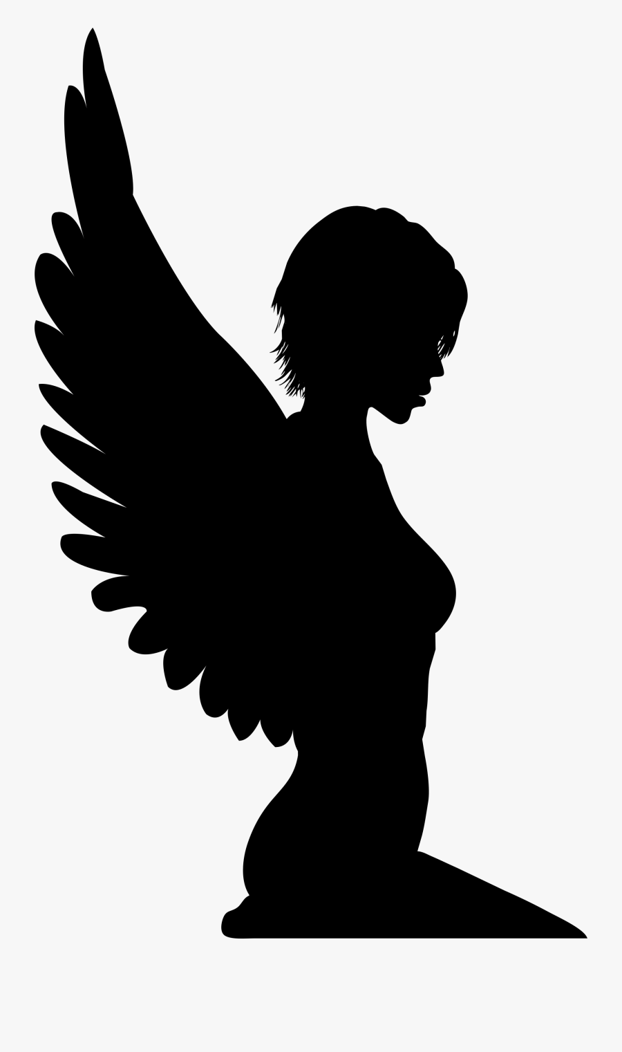 Woman With Wings Silhouette.