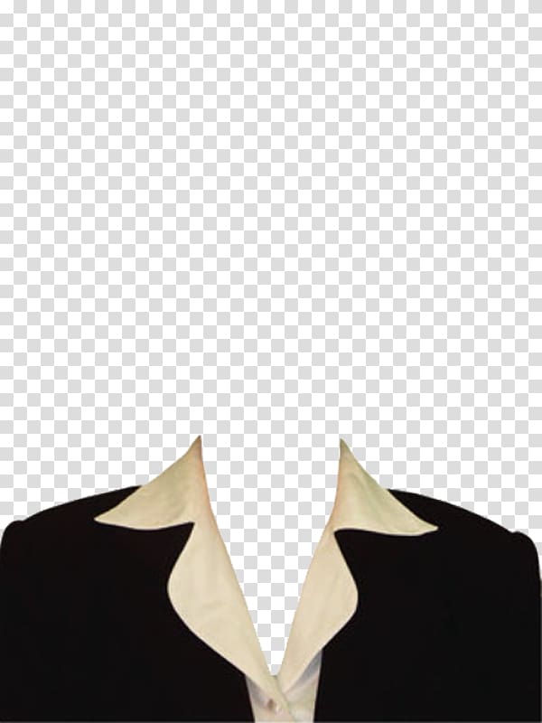 Black blazer and white dress shirt illustration, Suit.