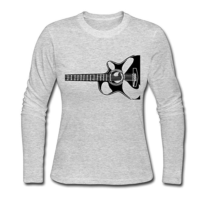 Amazon.com: Women\'s Guitar Clipart ComfortSoft Long.