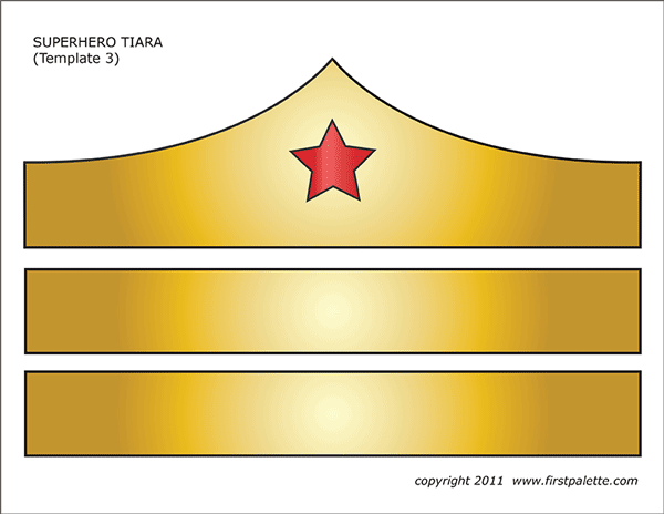 Superhero Crown or Tiara Templates.