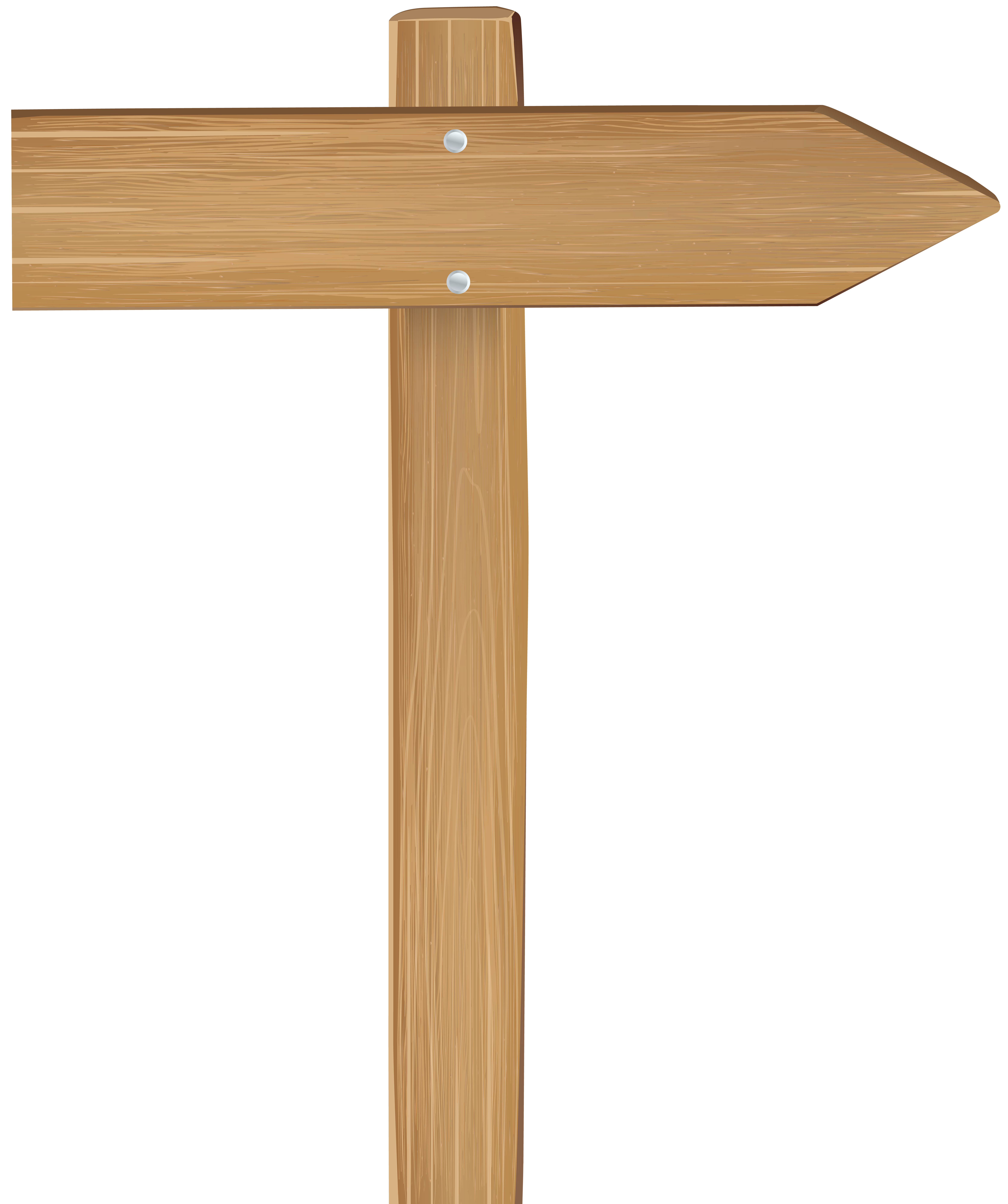 Wooden Arrow Sign PNG Clip Art Image.