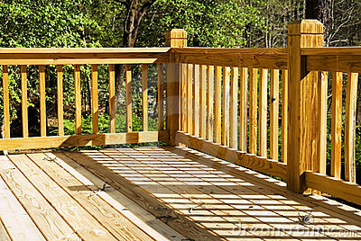 Wood Deck Steps Stock Image.
