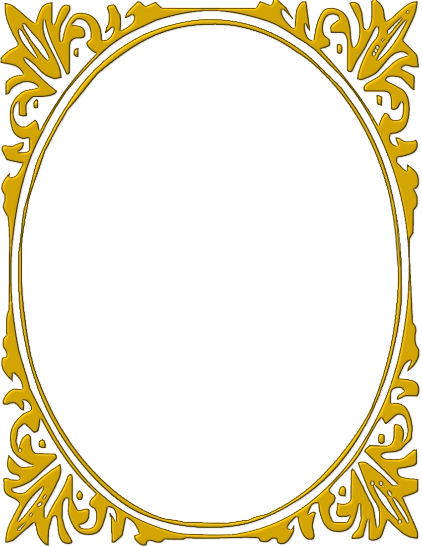 Oval Gold Frame Clipart.