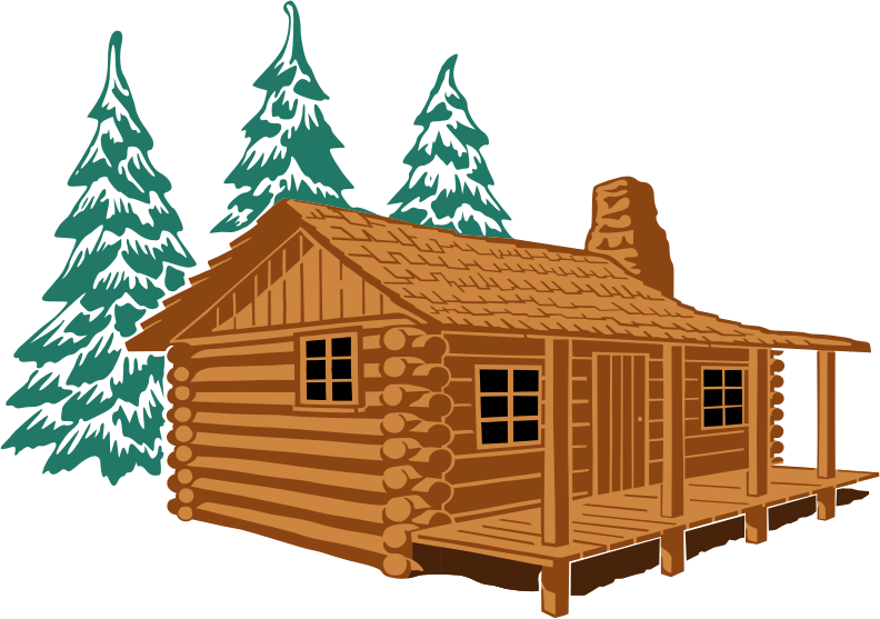 Log cabin clip art.