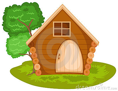 Wood cabin clipart.