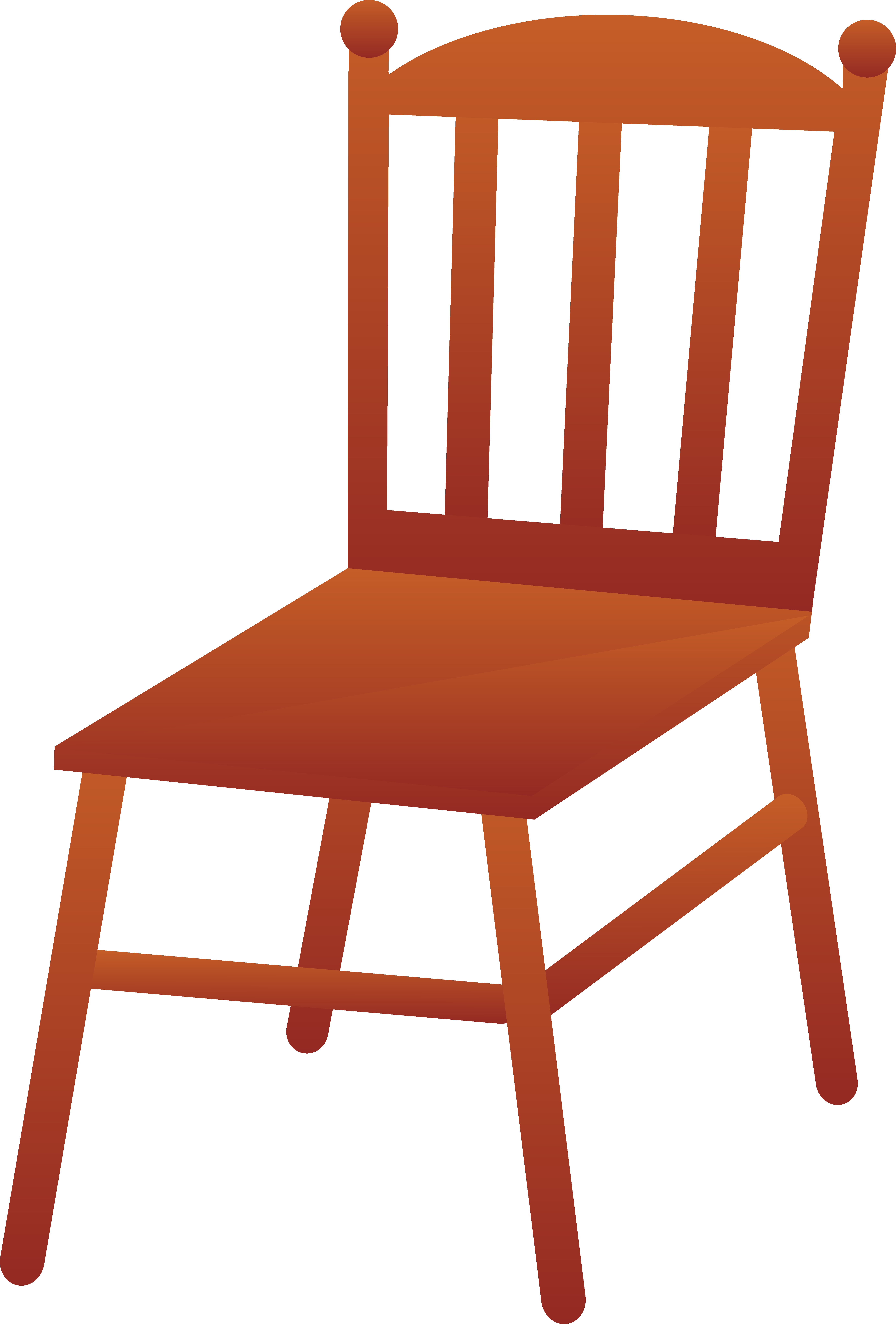 Wooden chair clipart.
