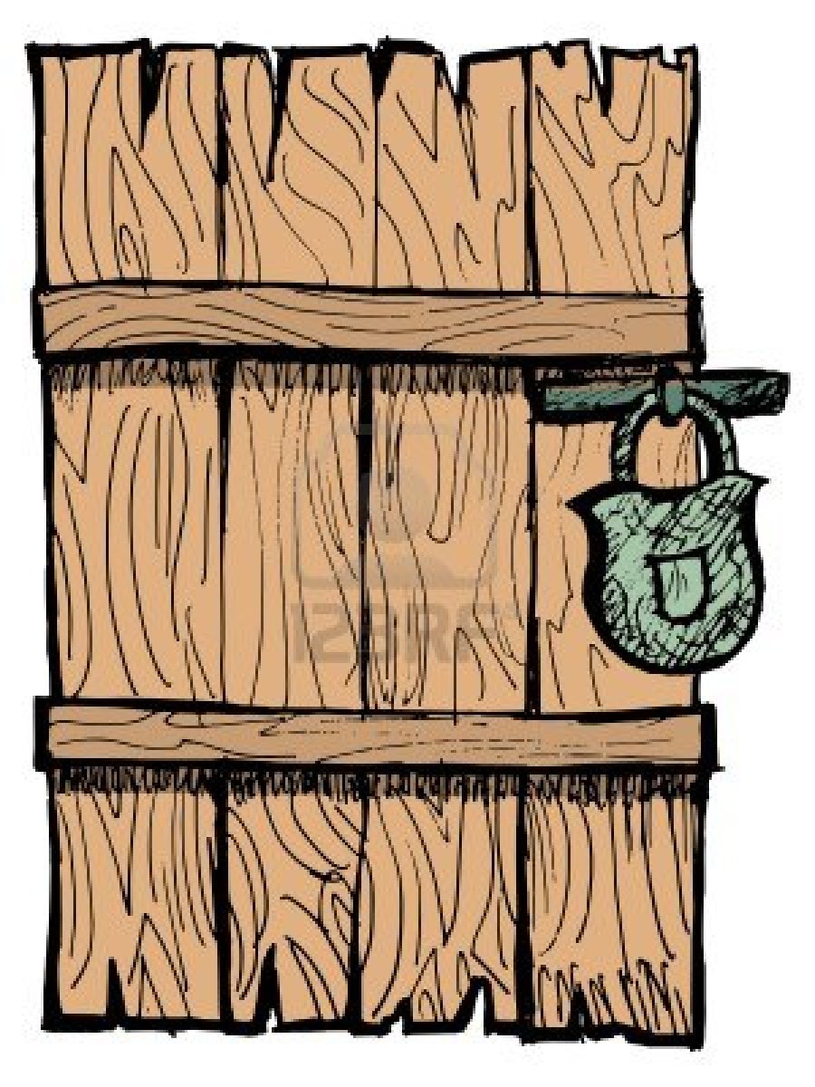 Wood door clipart.