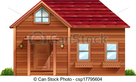 Wood house clipart.
