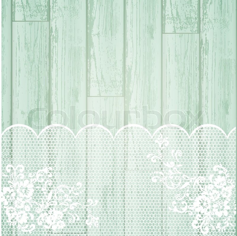 Lace frame at light wooden background.